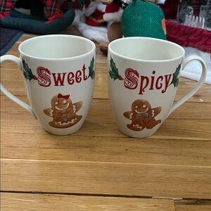 Lenox Sweet and Spicy Gingerbread Mugs never used excellent condition 2for1